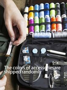 95 zestawów do szycia (losowe kolory) – kompleksowy zestaw materiałów i akcesoriów do szycia, zawierający 24 kolory nici, igły, nożyczki, guziki, miarkę krawiecką, rozpruwacz szwów itp. – idealny do drobnych napraw, nagłych napraw, krawiectwa i majsterkowania – przenośny zestaw podróżny do szycia, odpowiedni do użytku w domu, na zewnątrz i w podróży