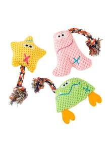 PETSIN Đồ chơi cho chó, Đồ chơi nhồi bông cho chó, Bền cho chó nhai và mọc răng, Tự giải trí, Thích hợp cho chó cỡ nhỏ đến trung bình, Đồ chơi cho thú cưng - Nhiều màu - Xem 7