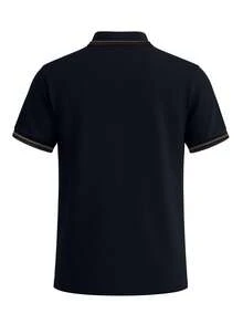 Fred Perry Men's Polo T-Shirt Navy Blue - NVY/LRLWGRN/BRIC - View 2