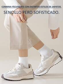 10 pares calcetines deportivos casuales para hombres, calcetines blancos, calcetines negros, cómodos, para caballero con ajuste superior,unitalla - Multicolor - Ver 4