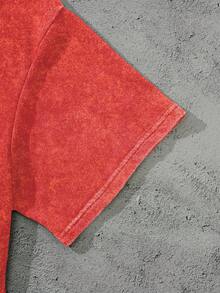 Astro Boy X SHEIN Camiseta de manga corta de cuello redondo con gráfico de letra y figura de dibujos animados para hombre - Blanco - Ver 4