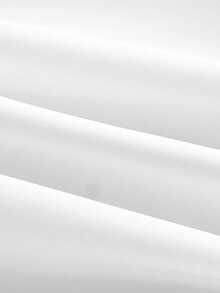 SHEIN MOD 女士纯色心形领口交叉系带荷叶边不对称复古下摆连衣裙，毕业白色连衣裙 - 白色 - 查看 4