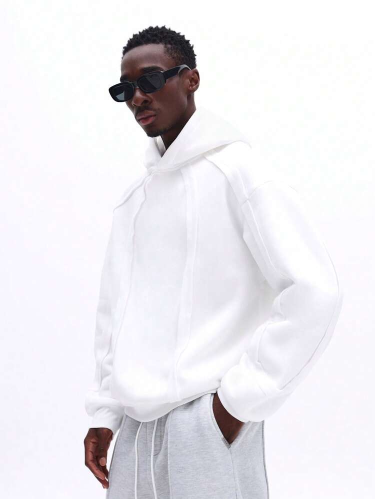 Felpa con cappuccio oversize senza coulisse