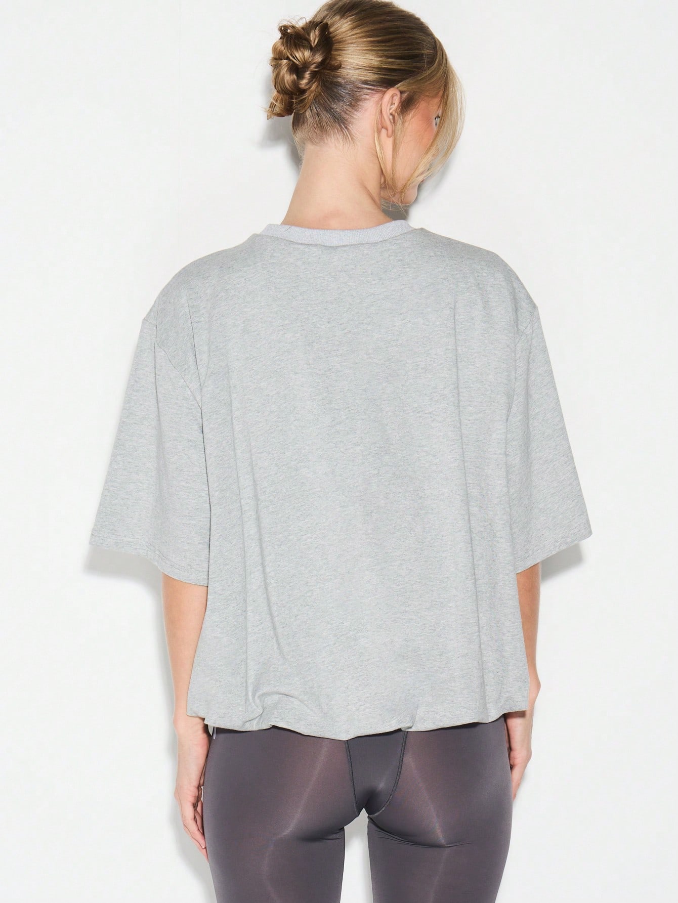 KIZN Bubble Hem Crew Neck Tee