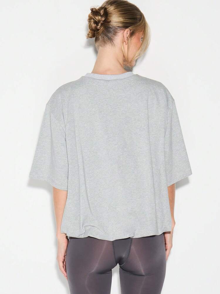 KIZN Bubble Hem Crew Neck Tee