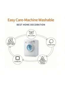 Cirelle 1 件条纹雪尼尔装饰抱枕套，柔软现代抽象波西米亚风格家居装饰靠垫，适合沙发、卧室、客厅，四季皆宜，也适合作为礼物 - 黑白條 - 查看 4