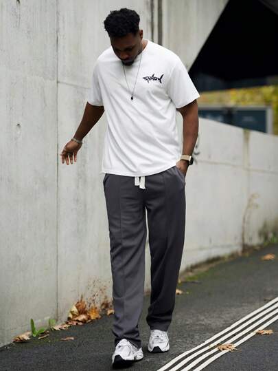 Heavens Edit 男士 3D 数码鲨鱼印花 T 恤，创意休闲透气短袖衬衫，适合居家和休闲穿着，夏季凉爽上衣