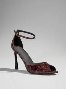 SHUZIA Top-Seller Women's Sexy Point Toe Ankle Strap Stiletto Heel Sandals For Christmas - Multicolor - View 3