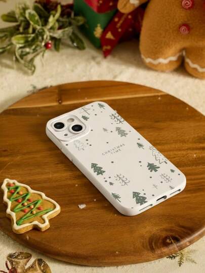 Cirelle 1 件时尚个性化圣诞树图案全覆盖乳白色 TPU 防指纹手机壳兼容 16 ProMax/16/16 Pro/16 Plus/11/15/15 Pro/15 ProMax/12/13/14 ProMax/XS/XR/11 Pro/11 ProMax/12 Pro/12 ProMax/13 Pro/13 ProMax/7 Plus/14 Pro/14 ProMax/14 Plus/7 Plus/8 Plus/8/SE2/12 Mini/13 Mini 软壳