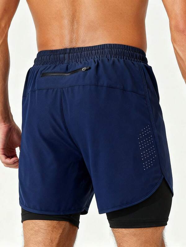  Manfinity Fitness Boyfriend Style Men Drawstring Waist 2 In 1 Sports Stretchy Shorts With Phone Pocket Gym Shorts Short Boyfriend Style Men Shorts Boyfriend Style Men Basketball Shorts Hand Sanitizer School