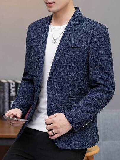 Manfinity Mode Veste de costume décontractée à col châle pour hommes