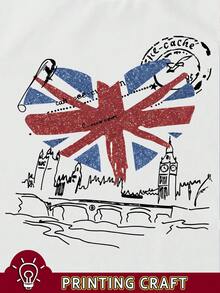 Glimmora 畅销印花女式圆领修身短袖T恤 - 白色 - 查看 5