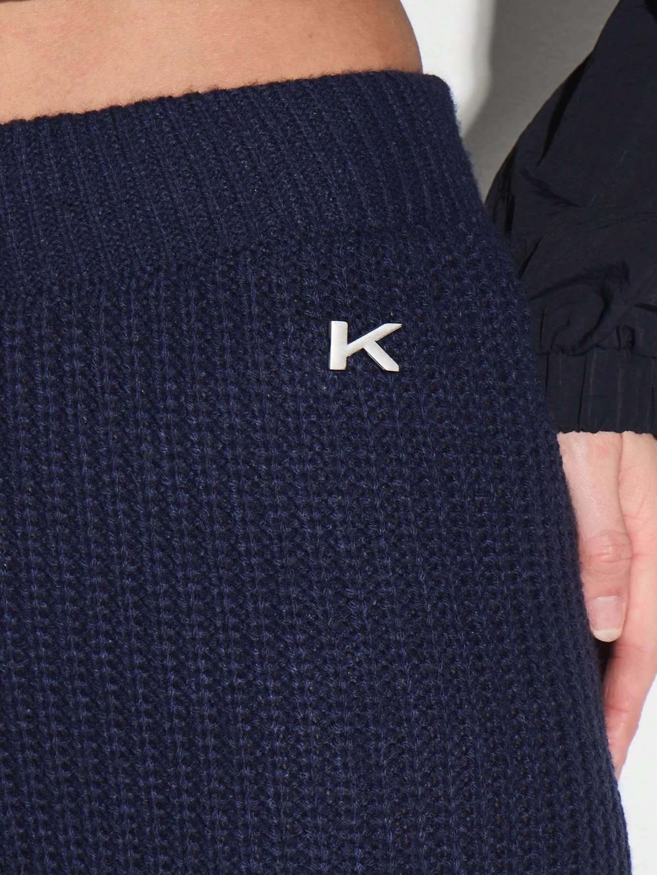 KIZN Chunky Knit Wide Leg Palazzo Trousers