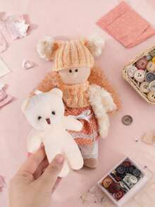 12Pcs Brown Mini Teddy Bears Doll , 4.7 Inch Tiny Soft Stuffed Teddy Bear, Small Plush Bearsn For Birthday Party Decor DIY Valentine's Day Gift Graduation Party Favors Bag DIY Keychain Crafts - Multicolor - View 4