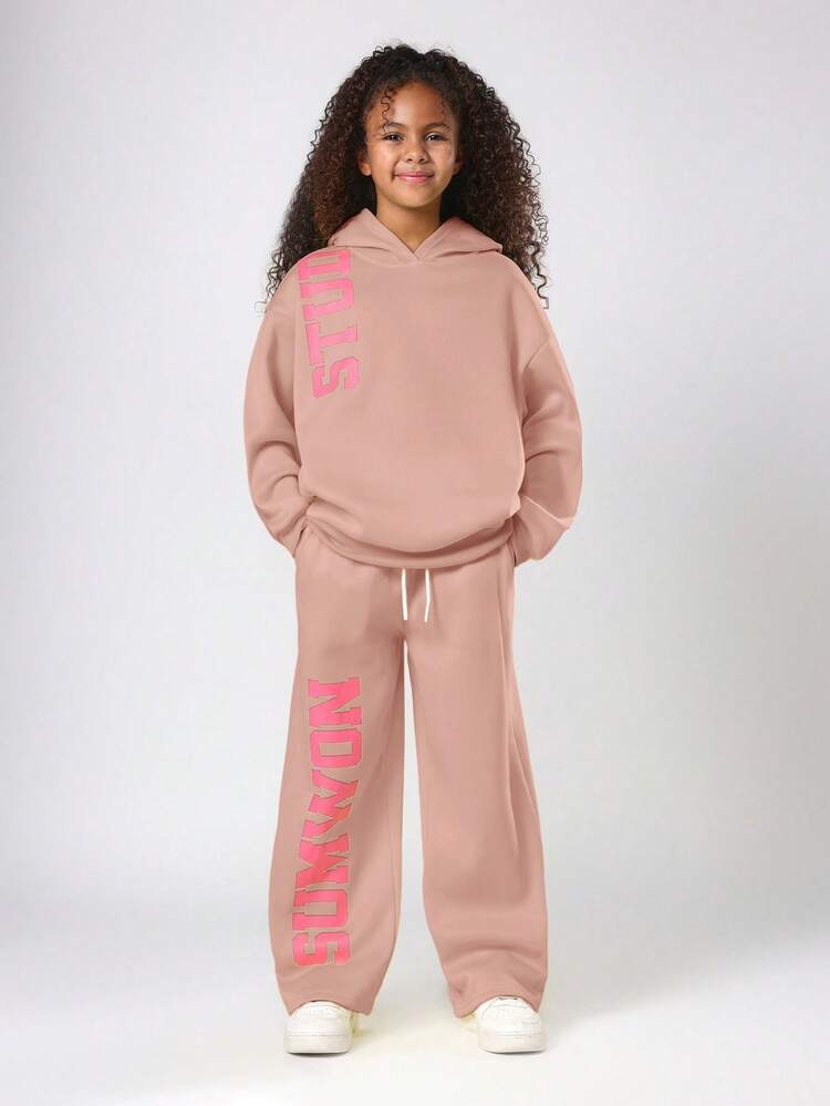 Hoodie And Wide Leg Jogger Set