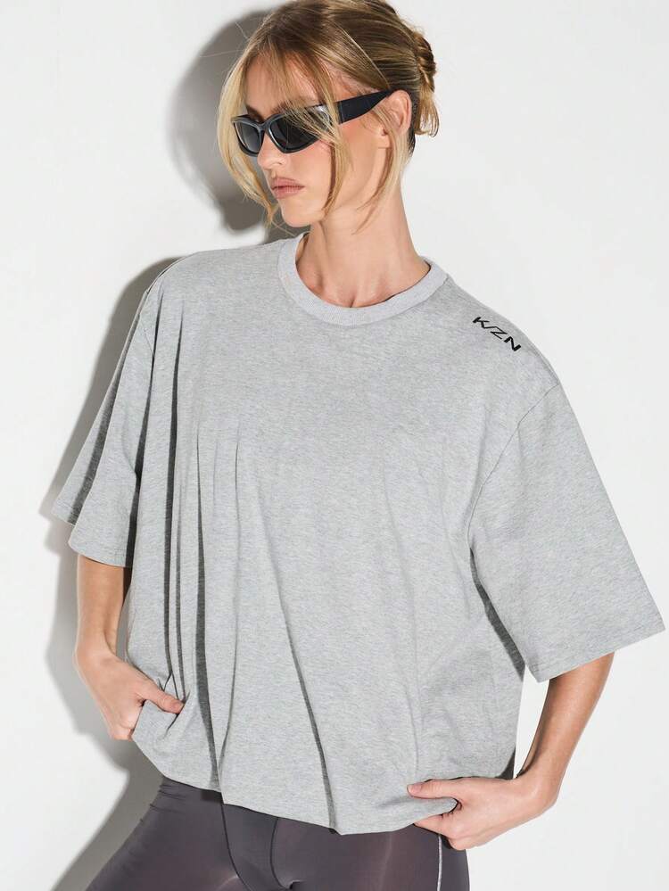 KIZN Bubble Hem Crew Neck Tee