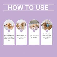 1件/2件装免洗宠物清洁慕斯，适用于猫狗身体和毛发，具有除臭和清洁功效，方便易用的免洗泡沫慕斯 - 彩色 - 查看 5