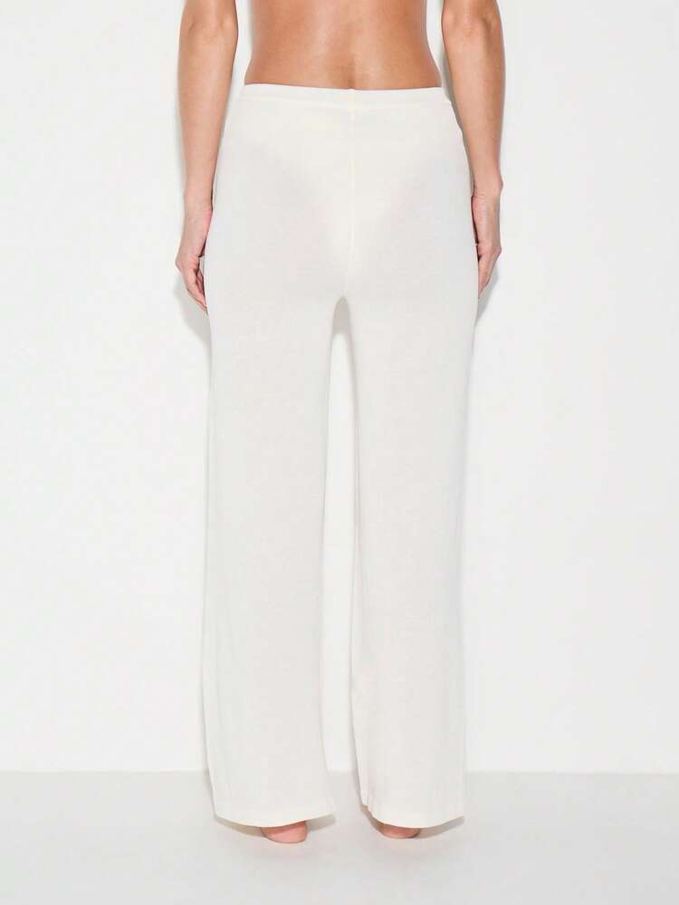 KIZN Wide Leg High Rise Flare Trousers