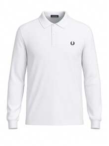 Fred Perry Men's Long Sleeve Polo Shirt White - White - View 1