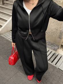 Muchica Bộ 2 áo hoodie có khóa kéo lót giữ nhiệt cỡ lớn - màu đen - Xem 1