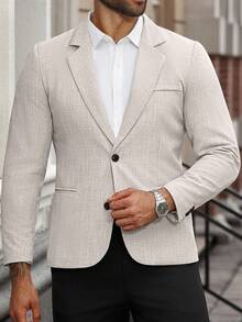 Manfinity Mode 男士单排扣商务休闲加大码西装外套