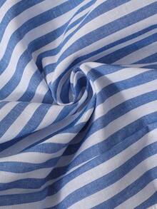 3pcs Girls' Striped Textured Casual Straight Leg Pants, Suitable For Daily Wear - Blue - View 15