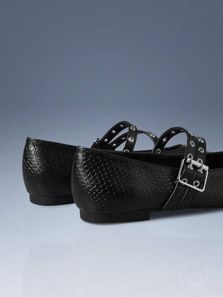 CUCCOO GRLICON Women's Buckle Design Fashionable Versatile Casual Flats For Christmas