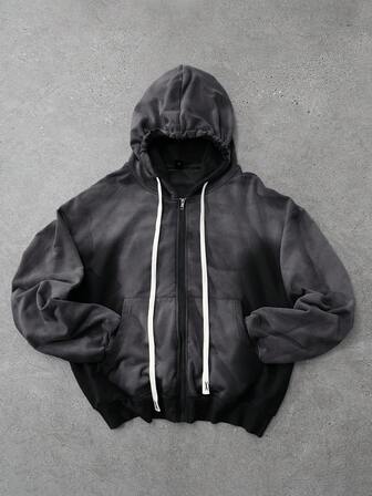 Street Life كارديجان رجالي مطبوع بنمط الزيبرا مغسول بطريقة عتيقة، مناسب للارتداء اليومي في فصلي الخريف والشتاء