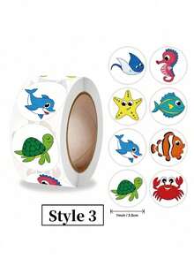 SHEIN 500 tờ/cuộn Nhãn dán động vật Phần thưởng cho giáo viên Chủ đề không gian Động vật dễ thương Quà tặng tiệc Vật dụng khuyến khích lớp học Nhãn dán trang trí vui nhộn Gói lớn Nhãn dính nhiều màu Giải thưởng cho học sinh Nghệ thuật sáng tạo Thủ công DIY - Nhiều màu - Xem 18