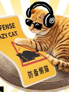 PETSIN Bảng cào cho mèo, Biển cảnh báo dán tường hình thanh kiếm dọc, Tấm cào cho mèo bền không rụng sợi, Bảng cào móng cho mèo cưng - Nhiều màu - Xem 5