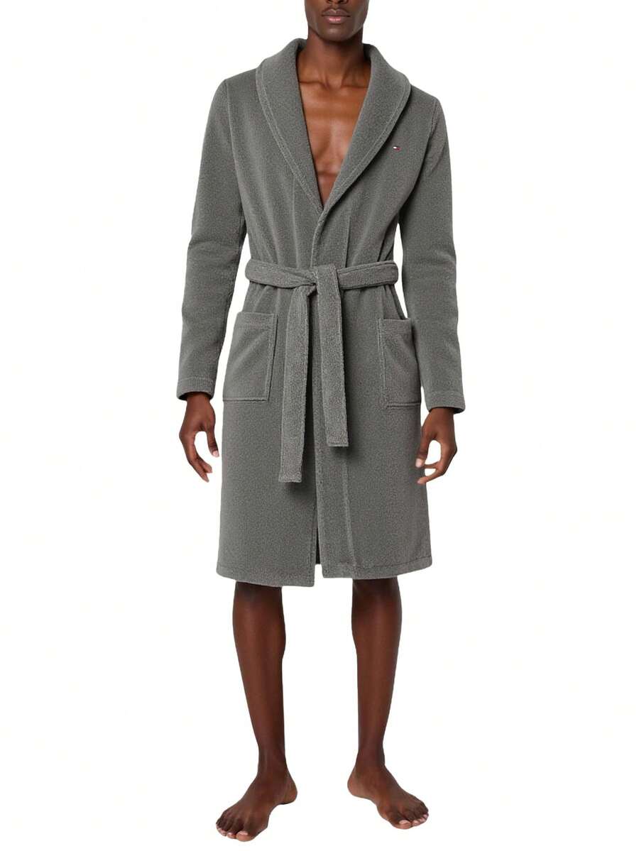 Tommy Hilfiger Men's Bathrobe Grey - Grey - View 1