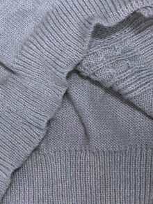 GlowEve 女士时尚百搭休闲修身毛衣背心，秋冬季 - 淺灰色 - 查看 6