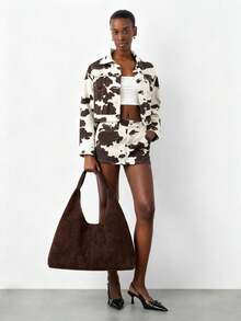 Maija 女士、女式手提包、单肩包、流浪包、绒面革、时尚、优雅、简约、个性化、多功能、经典、适合通勤、办公室、约会、日常、购物、下午茶 - 咖啡 - 查看 2