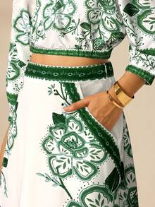 CAJUNI 女士休闲热带彩色印花A字裙 - 彩色 - 查看 5