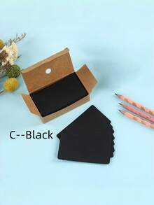 SHEIN 100pcs Premium Blank Business Cards, 7 Colors Kraft Cards, 3.5 X 2.2 Inch Small Blank Cardstock Note Plain Business Cards, Message Card Kraft Note Paper Tags - Multicolor - View 8