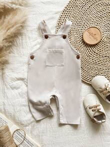 Vintaside Kids 新生儿连体衣，灯芯绒面料，乡村风格，时尚百搭，休闲可爱，男女皆宜，适合新生儿，春、秋、冬三季穿着。 - 杏色 - 查看 3