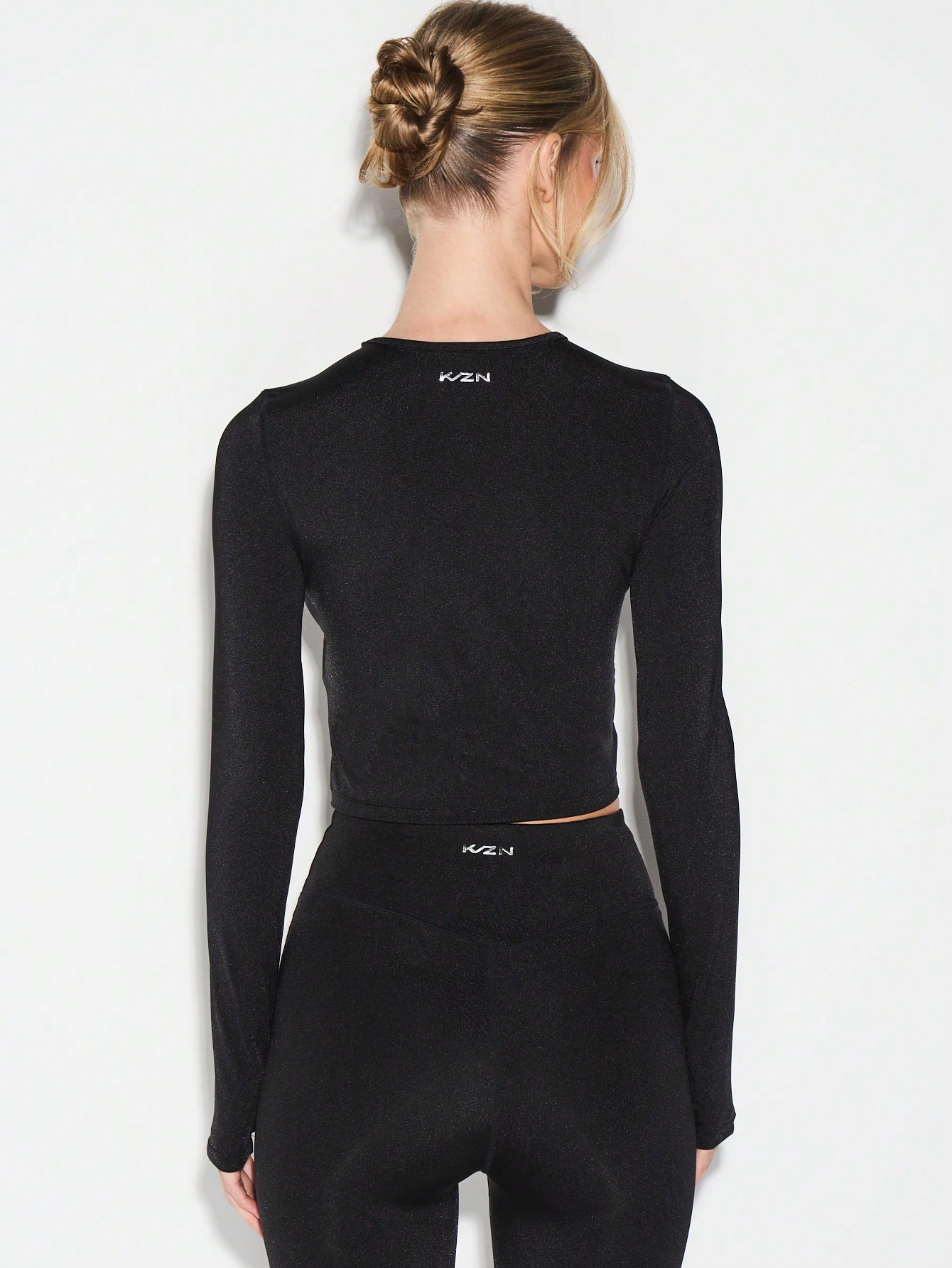 KIZN Top court à manches longues brillant