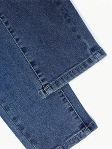 Jeans de cintura alta y ajuste ceñido lavados, Jeans de cintura alta y ajuste ceñido de elasticidad alta, Ropa de denim y ropa para mujeres, Jeans de denim ajustados para mujeres, Pantalones de denim para mujeres, Súper elásticos, Push up, Cintura alta, Estilo casual, Jeans azules ajustados y elásticos, Jeans de denim casuales - Azul Marino - Ver 6