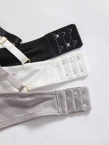 DesireSculpt 3pcs/Set Women's Simple Underwire Bra, Supportive Casual Bra Push Up Bra Lingerie Set No Wire Bra Set Bras Cute Bra Tops Push Up Bra Set