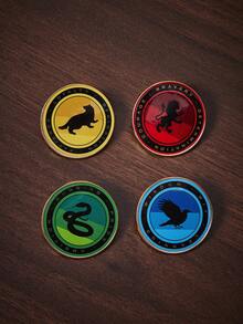 HARRY POTTER X SHEIN 1pc Fashionable Cute Cartoon Themed Printed Brooch For Women, Luxury Niche Casual, Suitable For Various Parties, Concerts/Festivals - Gold - View 4