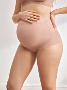 Moonlight&Mama 3条装孕妇无缝高腰舒适内裤，纯色 - 彩色 - 查看 5