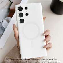 1 غطاء هاتف فاخر مغناطيسي متوافق مع Galaxy A56 A36 A26 A16 A06 S25 Ultra S24 Ultra S23 Ultra S24 ناعم مقاوم للغبار بشبكة معدنية طلاء Galaxy S25ULTRA شفط مغناطيسي لاسلكي A55 مجموعة A17 غطاء TPU هدية عيد الميلاد - أبيض - مشاهدة 25