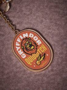 HARRY POTTER X SHEIN 1pc Fashionable Women's Cute Cartoon Pattern Printed Casual Keychain, Niche High-End Versatile, Also Suitable For Bag Charm, Party, Concert, Festival - Gold - View 3