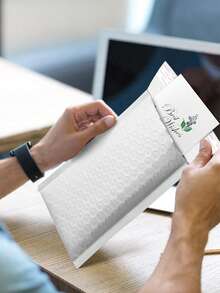 20个装气泡膜快递信封，白色自封防水运输袋，适用于珠宝和化妆品 - 白色 - 查看 3