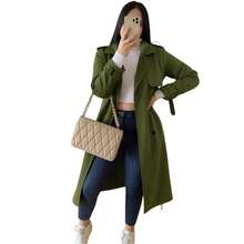 Abrigo Gabardina Largo Calientito con Top Corto Set de 2 Piezas Elegante Ideal para Fiestas Navideñas Cazadora - Verde - Ver 2