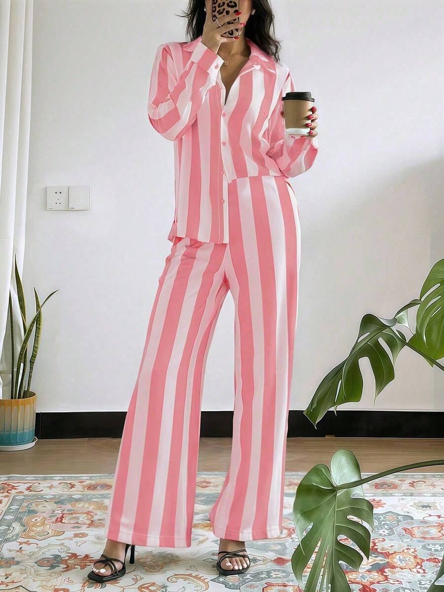 EMERY ROSE Bộ đồ 2 món thời trang giản dị thanh lịch kiểu Pháp dành cho nữ có tay dài - Nhiều màu - Xem 1