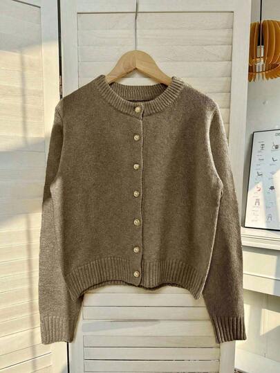 Franclia Women's Minimalist Versatile Elegant Cardigan Fall Winter Cloth For Women