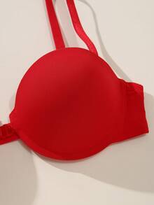 DesireSculpt 2pcs Women Solid Color Simple Bra Set - Multicolor - View 5