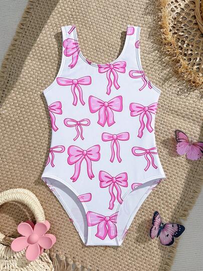 Traje de baño de una pieza para niñas, de secado rápido, para traje de baño de playa, para niñas de 4 a 7 años