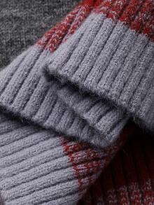 DAZY 女士商务休闲撞色长袖针织开衫